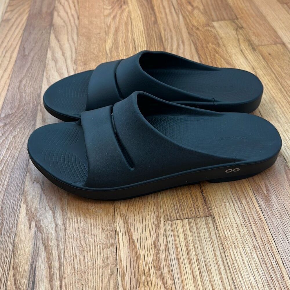 Oofos Ooahh Slide Black Recover Sandals Men’s Size 14